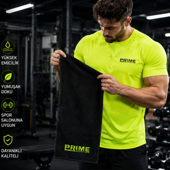 Prime Nutrition Yeşil 30x100 Siyah Havlu  