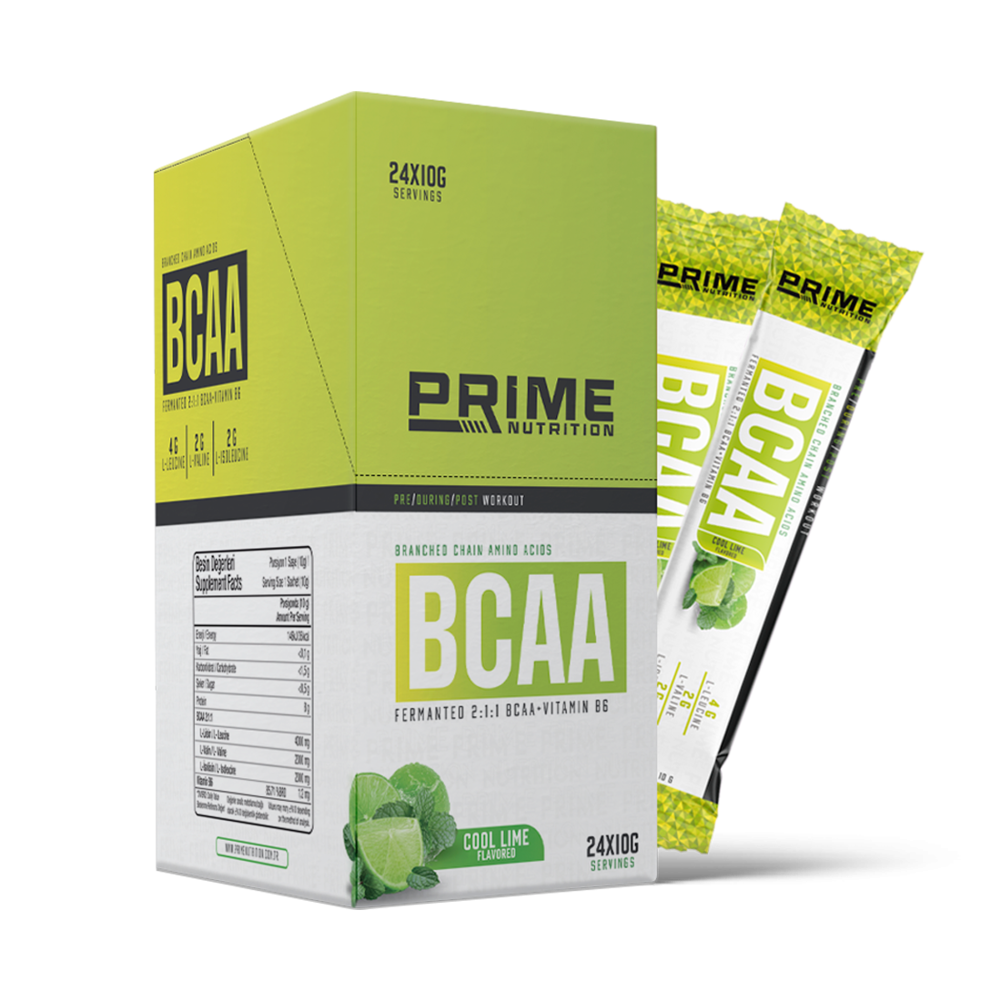 Prime Nutrition BCAA 2:1:1 24 Adet x 10 gram Cool Lime
