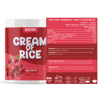 Prime Nutrition Cream Of Rice 750 gram Red Fruit