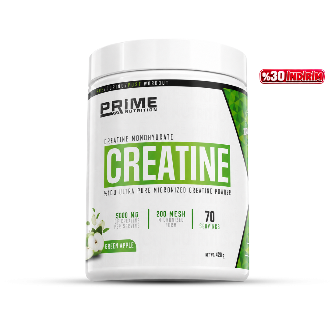 Prime Nutrition Creatine 420 gram Green Apple