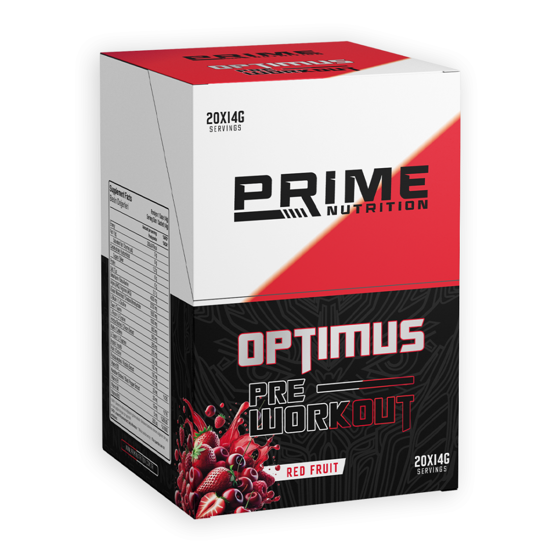 Prime Nutrition Optimus Pre-Workout 20 Adet x 14 gram Red Fruit