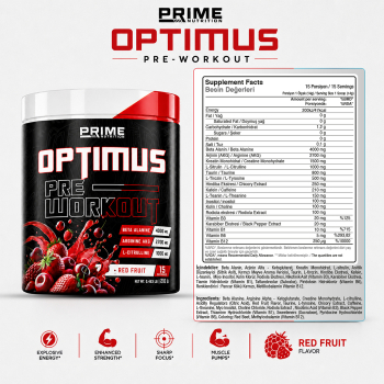 Prime Nutrition Optimus Pre-Workout 210 gram Red Fruit
