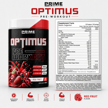 Prime Nutrition Optimus Pre-Workout 420 gram Red Fruit