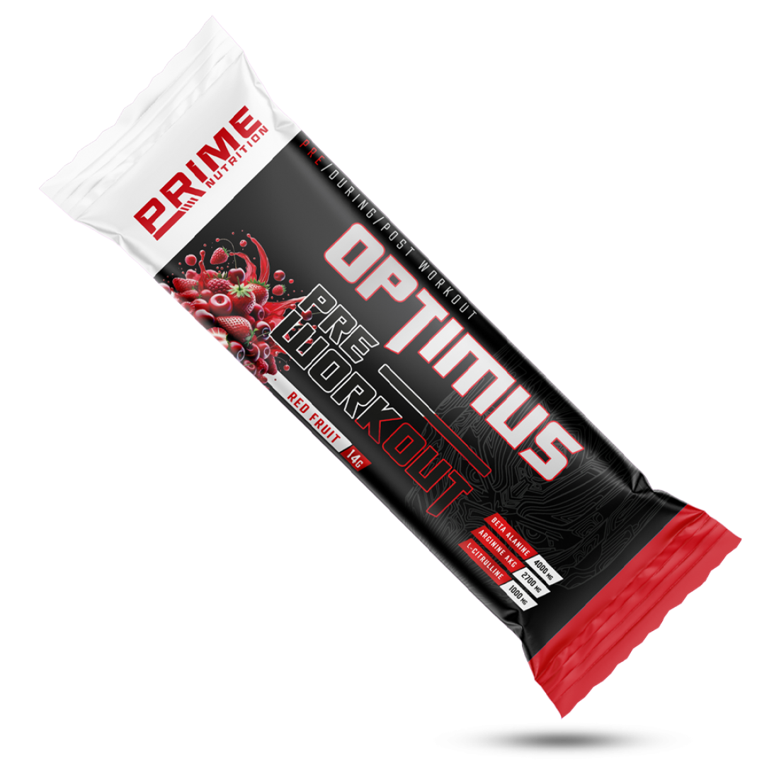 Prime Nutrition Optimus Pre-Workout 14 gram Red Fruit