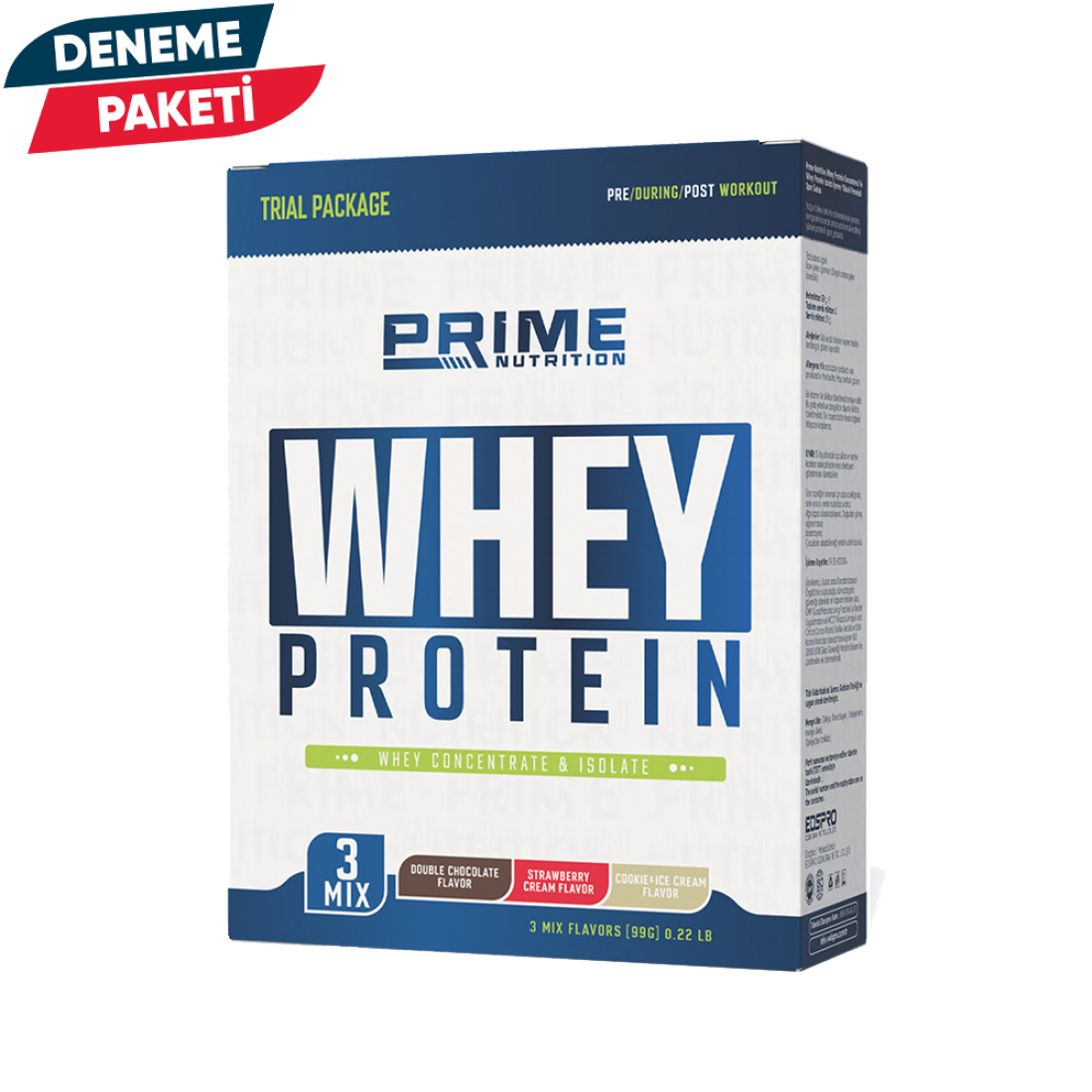 Prime Nutrition Whey Protein 3 Sachet x 33 gram Mix