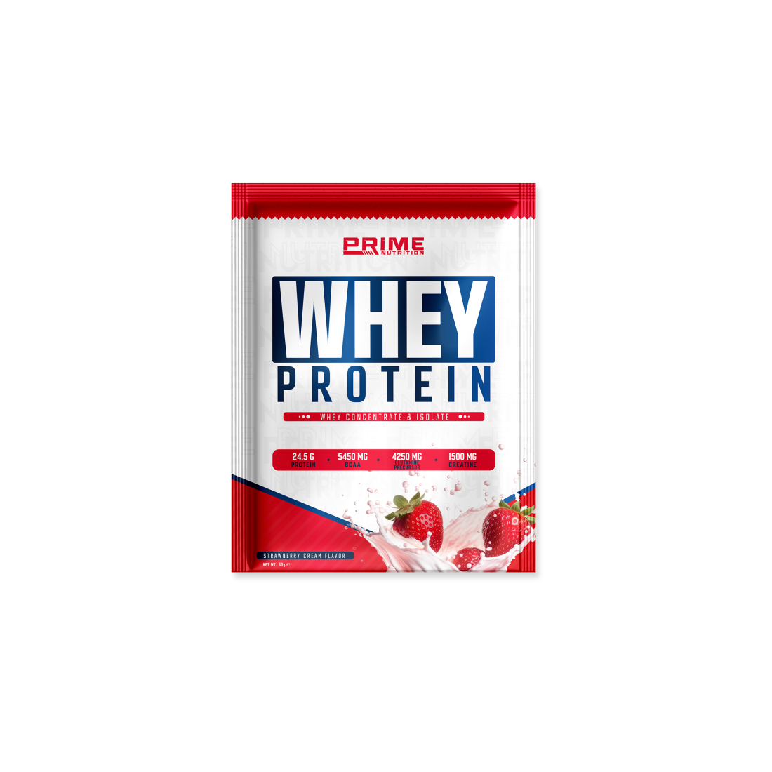 Prime Nutrition Sachet Whey Protein 33 gram Strawberry Cream