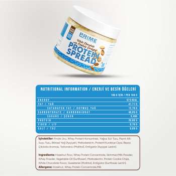 Prime Nutrition White Chocolate & Cookie Crispy Protein Spread 350 gram 