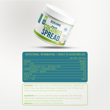 Prime Nutrition Smooth Coconut Spread 350 gram 