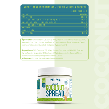 Prime Nutrition Smooth Coconut Spread 350 gram 