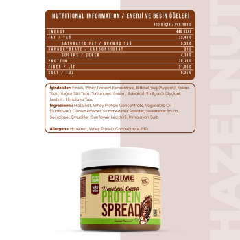 Prime Nutrition Hazelnut Cocoa Protein Spread 350 gram Chocolate