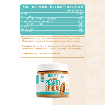 Prime Nutrition Smooth Peanut Protein Spread 350 gram 