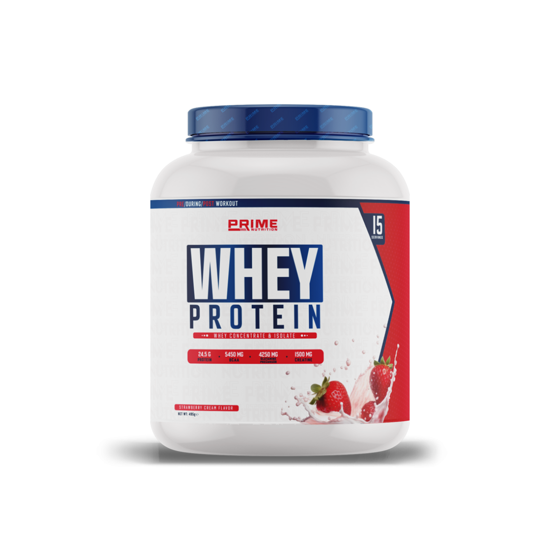Prime Nutrition Whey Protein 495 gram Strawberry Cream